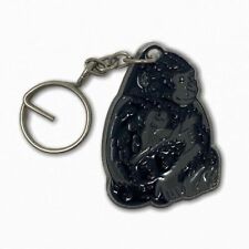 Monkey Gorilla Ape Mother & Baby Vintage Keychain Collectible Keyring FOB 1980s picture