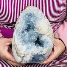 10.67LB Natural Beautiful Blue Celestite Crystal Geode Cave Mineral Specimen 935 picture