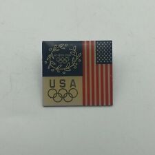 2004 Athens Greece USA Olympics American Flag Lapel Hat Pin S1  picture