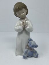 Vintage Lladro Nighttime Blessings Figurine #6581 1998 7 inches Praying Girl picture