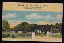 Antique Vintage Postcard McGriff Motor Court - Brunswick, Georgia picture