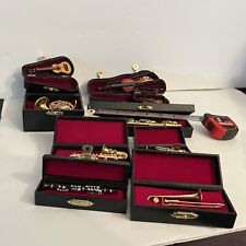 6 Miniature Music Horns And 3 String Instruments Of High Quality. picture