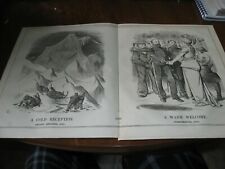 1876 Original POLITICAL CARTOON - ARCTIC EXPLORATION Explorers NORTH POLE Queen picture