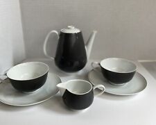 MCM Rosenthal Coffee Pot Cups Saucers Creamer Set Secunda Gray White Germany picture