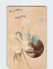 Postcard A Joyous Easter with Flowers Embossed Art Print picture