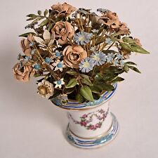vintage Jane Hutcheson Enamel Metal Flower Bouquet Gorham 5