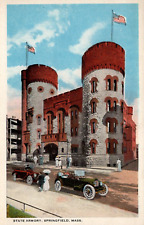 Springfield Massachusetts State Armory Automobiles Vintage Unposted picture