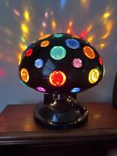 Vintage 1998 RABBIT TANAKA Rotating Multi-Color Disco Light/ Large Mushroom /UFO picture