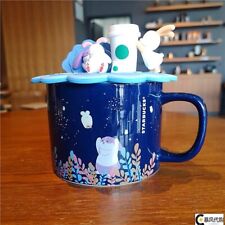 2023 Hot Starbucks  New Year Gifts Mugs Rabbit Blue Coffee Cup With Bunny Lid picture