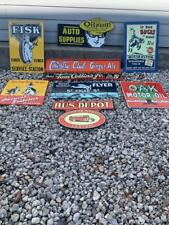 Antique Vintage Old Style Metal Signs Gas Oil Soda Mix/Match 6 picture