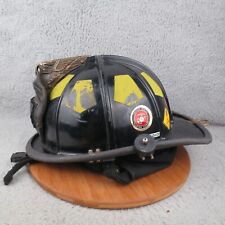 Bullard Fire Helmet UST Black W/ Golden Eagle, Neck Protection Made in U.S.A. picture
