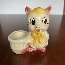 Vintage Porky Pig Planter Toothpick Holder Collectible Cartoon Figure Character picture