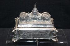 Vtg US CAPITOL Washington DC Scenes Silverplate Jewelry Box Weidlich Bros. A78 picture