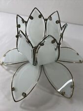 Two Piece Mid Century Lotus Lampshade - Glass Pedals  picture