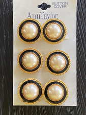 Vintage Set of 6 Ann Taylor Button Covers 1 1/4