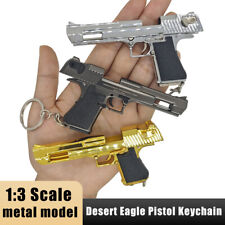 Metal Gun Keychain,Mini 1:3 Desert Eagle Keychain Children's Day Gift for Son picture