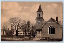 North Anson Maine ME Postcard View Showing Methodist Church Building 1911 Posted picture