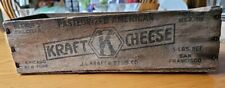 Antique Kraft Wood Cheese Box 5 Lbs Pasteurized American 1919 J.L.Kraft & Bros. picture