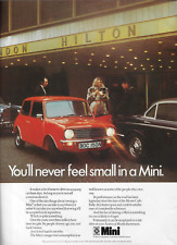 1981 British Leyland Mini Clubman Red London Hilton Fur Coat Vintage Print Ad x picture