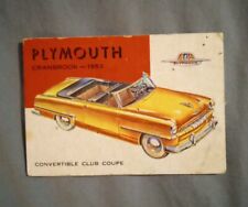 Vintage 1954 Topps World on Wheels #79 1953 Plymouth Cranbrook Coupe Convertible picture