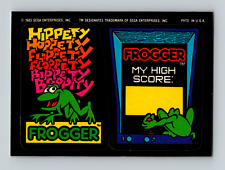 Jb12 video Game City 1993 Topps Sega Frogger Sticker My High Score Hippity picture