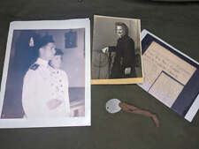 Original WWII US Navy WAVES Women's Dog Tag ID Disc and Photo in Uniform 1940s picture