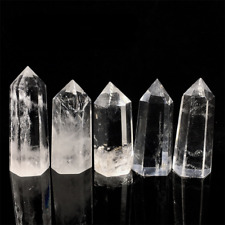 30-100mm Natural Clear Quartz Raw Crystal Point Fengshui Modern Decor Wand Stone picture