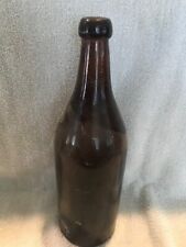 Antique Dark Amber Beverage Bottle #830 picture