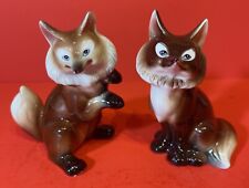 Vintage  FOX Salt And Pepper Shakers By CDGC Quality Imports #2124 - Foil Labels picture