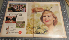 1959 Coca-Cola America Pauses for a Festival, Maypole Crowns a Queen 2-Page Ad picture