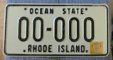 Rhode Island 1975 SAMPLE License Plate # 00-000 picture