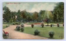Chapin Park Bangor Maine Postcard Fountain Bench VTG ME Crosby Bean's picture