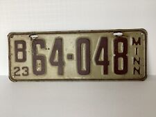 Antique 1923 Minnesota License Plate picture