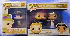 Funko Pop Vinyl: Duke and Duchess of Sussex #No 2 With Queen #1 Royals  picture