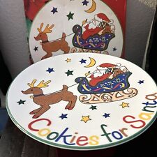 Mikasa Christmas Cookies For Santa Plate Large 11” Round Plate Platter picture