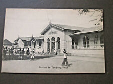 vTg 1910 NEI Batavia Tandjong Priok Railway Station postcard Indonesia Jakarta picture