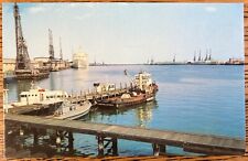 The Harbour at Fremantle, West Australia Vintage Color Photo Postcard, Unposted picture