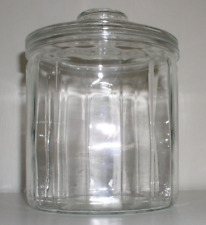 Vintage/antique Panelled Glass Cigar Jar/Humidor w/Lid picture
