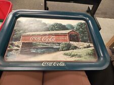 Coca Cola Tin Metal Tray 1905 Summer Bridge by Jim Harrison Dated 1995 picture
