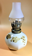 Vintage Miniature Oil Lamp Porcelain with Hand-painted flowers 6