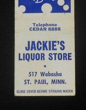 1950s Jackie's Liquor Store 517 Wabash Saint Paul MN Ramsey Co Matchbook picture
