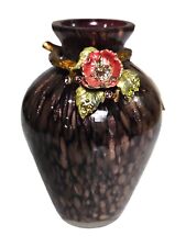 Jay Strongwater Swirl Art Glass Swarovski Crystal Vase~ picture
