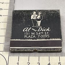 Rare Feature Matchbook Al And Dick Steak House restaurant gmg. Unstruck foxing picture