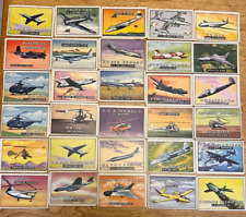 Lot of 30 1952 Topps Wings Friend or Foe Airplane Jet Trading Cards 1 dupe picture