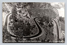 RPPC Aerial View Columbia River Highway Rowena Loops Oregon OR Postcard picture