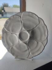 Vintage Italian White 6 Well Oyster Plate 68104 P.V picture