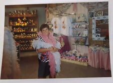 Vintage 1993 Found Photograph Original Photo Disney Gift Shop Woman Feather Boa picture