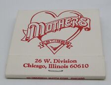 Mother's Bar Chicago 26 W. Division St  Illinois FULL Matchbook Est. 1968 picture
