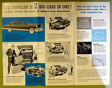 Vintage 1953 original KAISER TRAVELER Car foldout Sales Brochure Catalog Poster picture