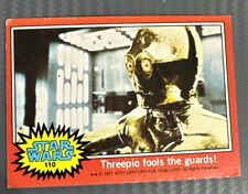 1977 Topps Star Wars Red #110 Threepio Fools The Guards” Card. picture